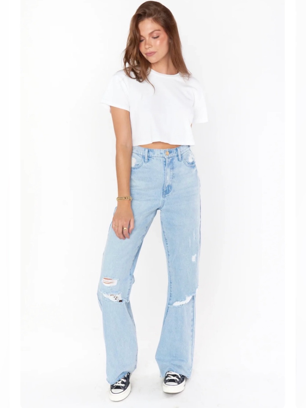Show Me Your MuMu 90s Straight Leg Jeans Powder Blue Size 25